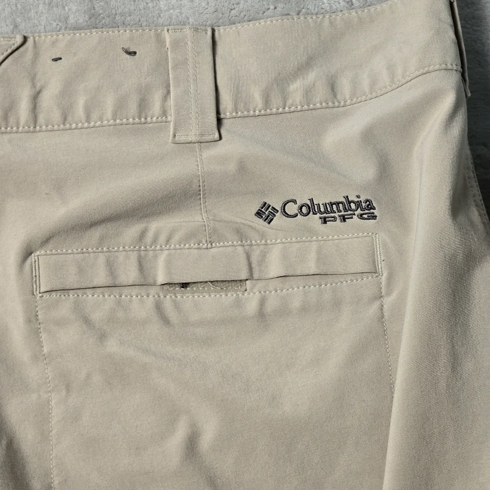 Columbia PFG Omni-Shield Pants Men Biege 40x32  Hiking Fishing